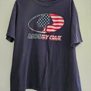 MOSSY OAK- Men`s Dark Blue T-Shirt Res White and Blue size L